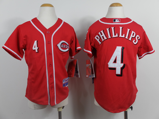 MLB Cincinnati Reds Youth 4 Phillips red jerseys